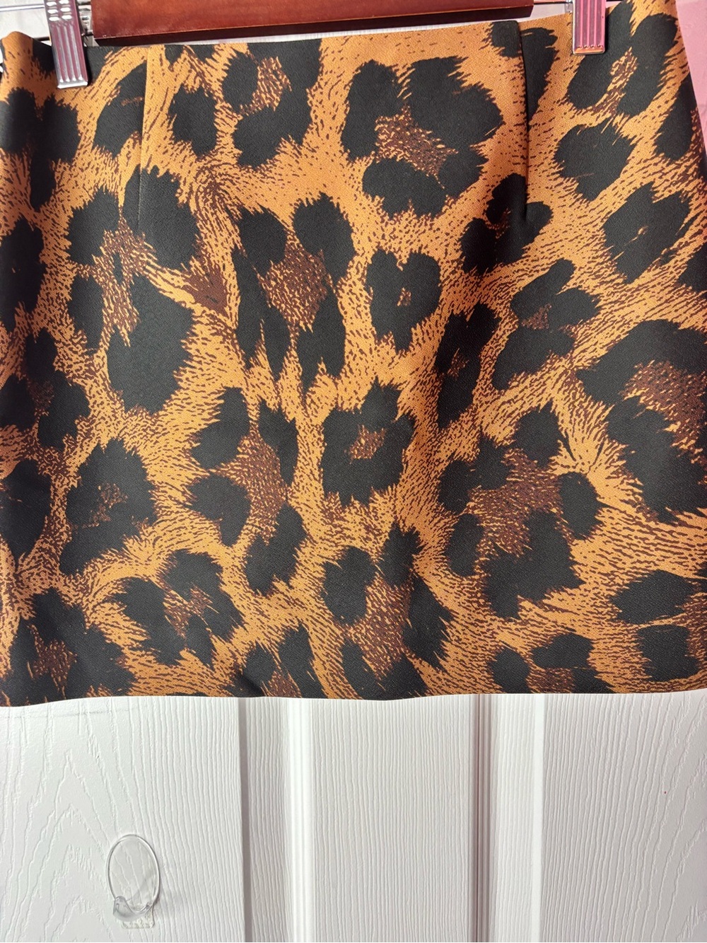Naked Wardrobe Leopard Print Skirt Black Tan NWT Size S